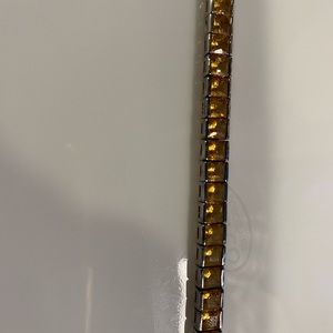 Silver and citrine bracelet